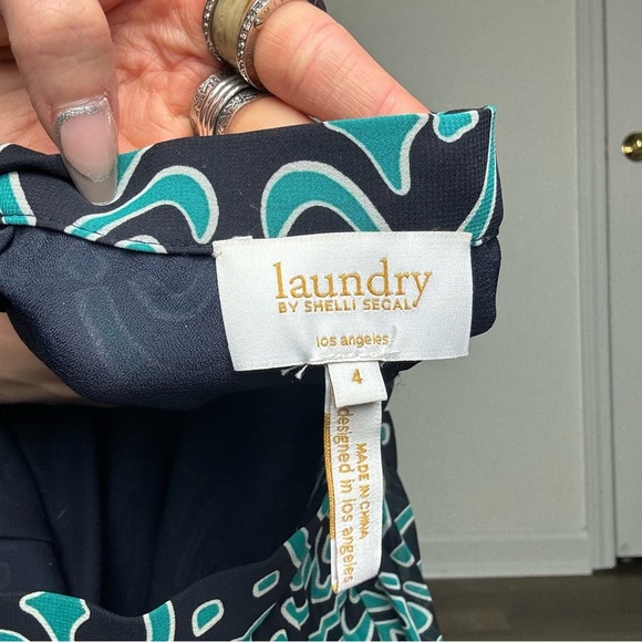 Laundry by Shelli Segal Green Print Maxi Skirt Size 4 - Picture 4 of 4